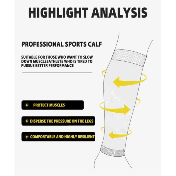 Men's Sport Compression Socks Solid Pattern Comfortable and Breathable Athletic Socks