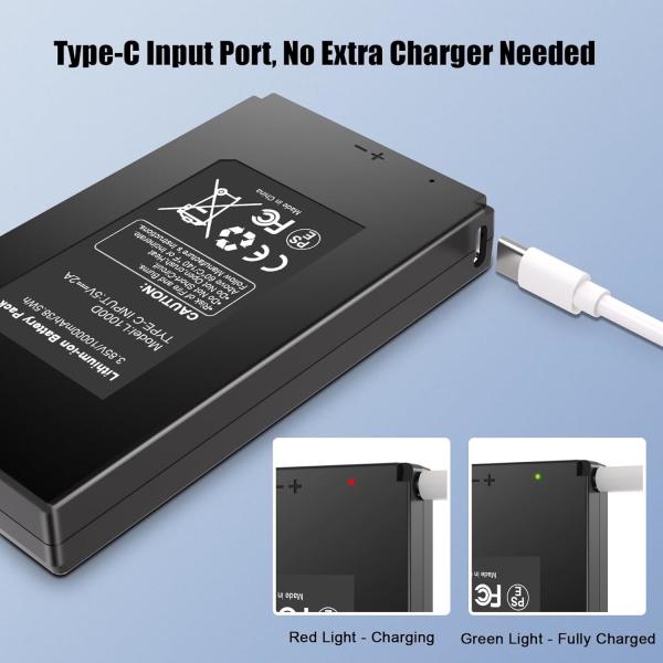 10000mAh Rechargeable Battery Pack, Replacement Lithium Battery Compatible for GardePro Trail Camera E6P, E8P, E8PWF, E6PCF, X60P and X60PMB (NOT FIT for E6 Camera)
