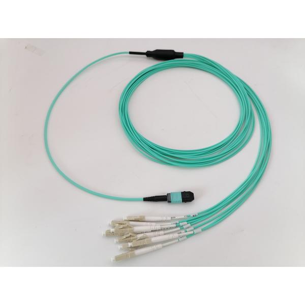 8 Core 3m Multimode Female To LC OM3 MPO Breakout Cables
