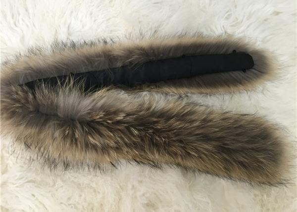 80*20cm Detachable Real Fur Collar For Woman Natural And Dyed Color