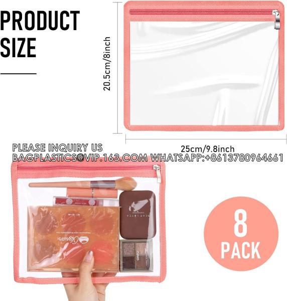 Zipper Pouches Pencil Pouches PVC Makeup Pouch Envelopes Folder Storage Multi Purpose Pouch Document File Organize