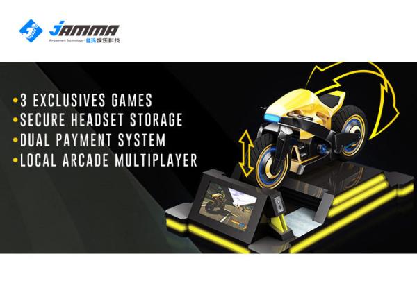 Kids VR Motorcycle Games Online Multiplayer With 24 Inch Screen Galvanized Steel Frame