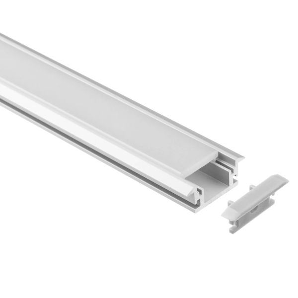 6063 T3-T8 Aluminum Alloy Recessed LED Profile with Anodized Surface and Customized Length for Floor Lighting