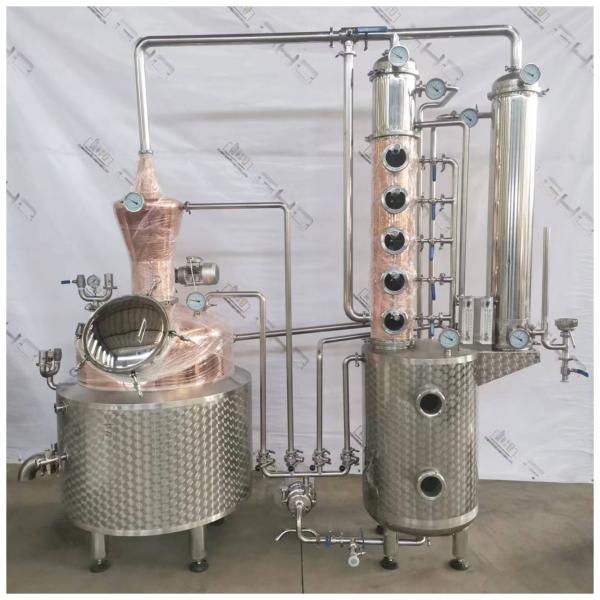 Equipamento de destilação de álcool de cobre vermelho de 24 kW GHO 150L