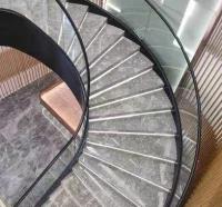 Barrière d' escaliers sans cadre, balustrade sans cadre avec le guidon.