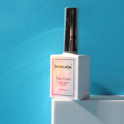 Professional Full Set Acrylic Nail Top Coat and Base Coat Kit SAGALAGA No Wipe Gel Polish for Long Lasting Results