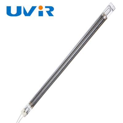 Émetteur infrarouge de carbone en tubes jumeaux en quartz revêtus d'or 15x33 mm
