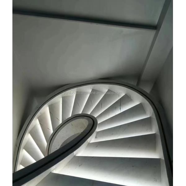 Indoor Villa Modern Natural Stone Stairs Design for Polished Straight Steps
