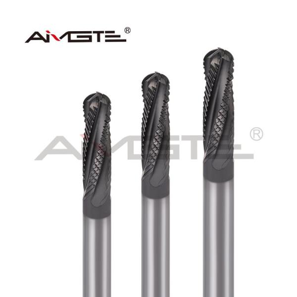 4 flûtes Graphite fin de moulin à billes nez de carbure de rugosité fin de moulins 0,6 μm