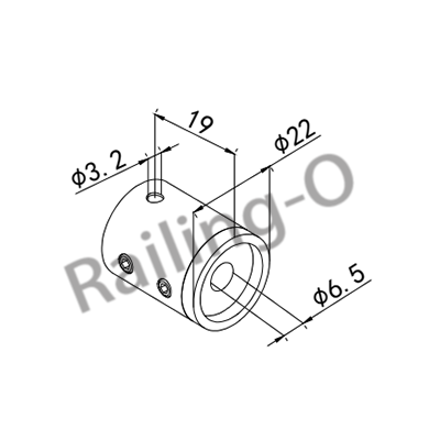 SS304 Wire Rope Connector 3mm Cable For Tube Mount Railing Systems QCR11000