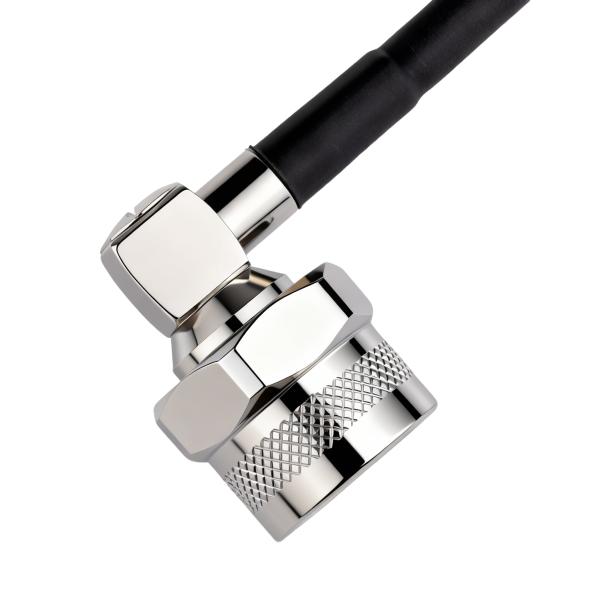 N Male to Right Angle N Male Coaxial Cable – LMR-195 Low Loss RF Cable