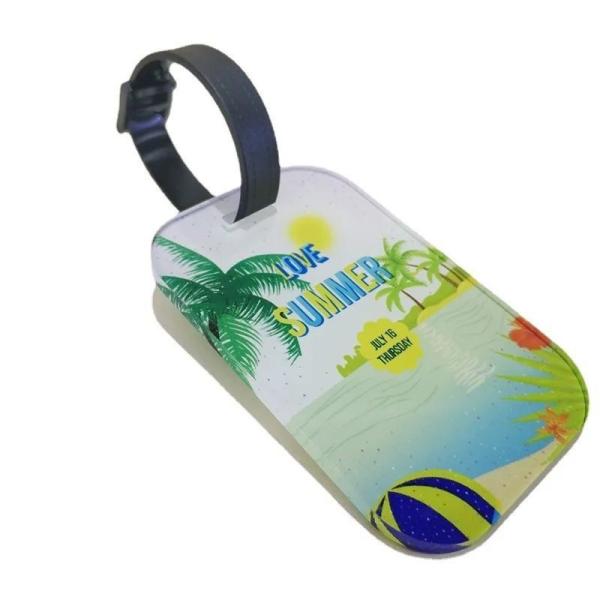 Anti Loss Personalized Acrylic Luggage Tag Blanks For Sublimation Photos Printing