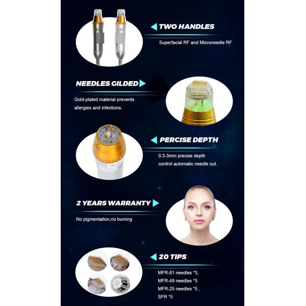 Машина для удаления шрамов от угревой сыпи морщин RF Microneedling Machine Face Lifting