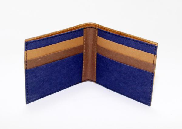Stripes Design Washable Kraft Paper Wallet Folding Short Type For Women Or Men