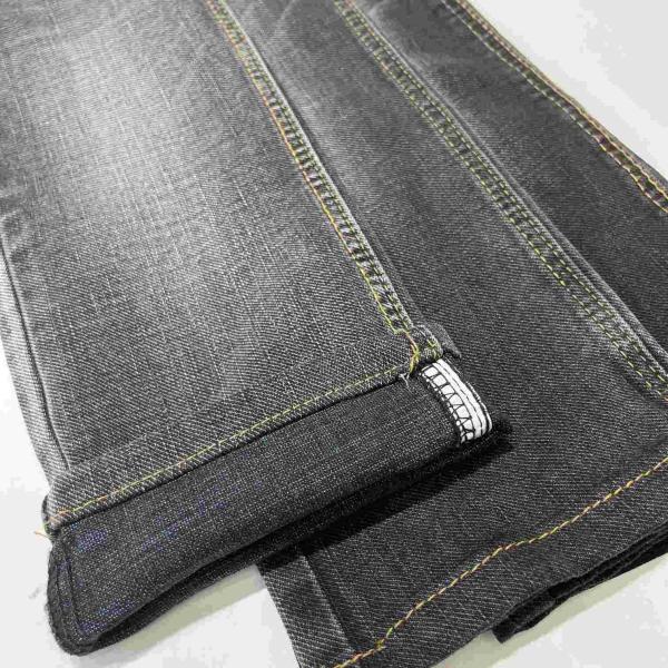 Compact Spinning Stretch Denim Fabric Blue Black Deep Color Lasting