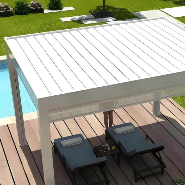 Longevity Guaranteed By Robust Construction Outdoor Aluminum Pergola With Removable Canopy