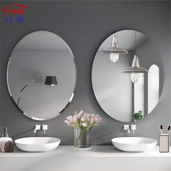 3mm 4mm 5mm 6mm Edgeless Makeup Mirror / Frameless Wall Reflector With Waterproof Design Style