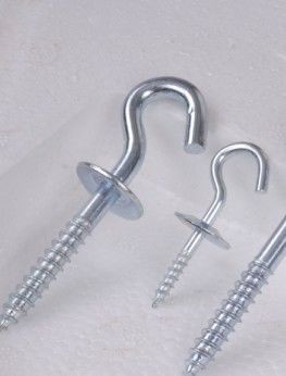 Compact Structure Curtain Screw Hooks , Screw In Door Hooks Anti Corrosive