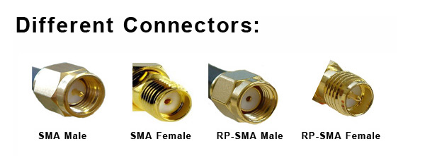 Screw Wire Radio Frequency Connectors SMA Female to RP SMA Male Adapter Wifi Antenna Plug