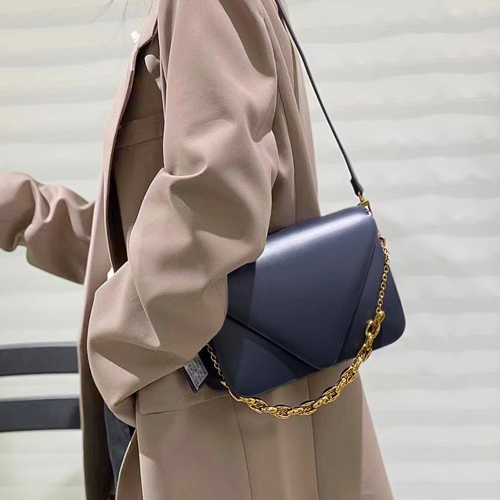 Thick Chain PU Shoulder Bag 26cm Vintage Envelope Bag