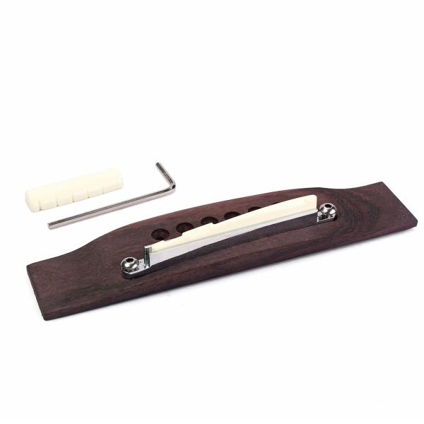 6 Strings Acoustic Guitar Bridge Saddle Shims 72MMM Cradle Insert With Wrench