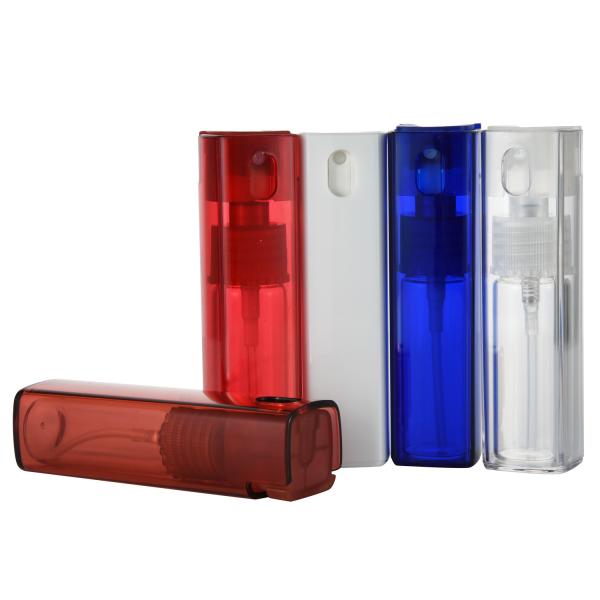 Elegant 10ml Square Perfume Bottle Packaging With PP Plastic Material And 29*29mm Diameter