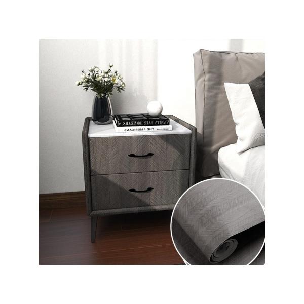 Decorative Wood Color Furniture Sticker with Embossed Design Mildewproof