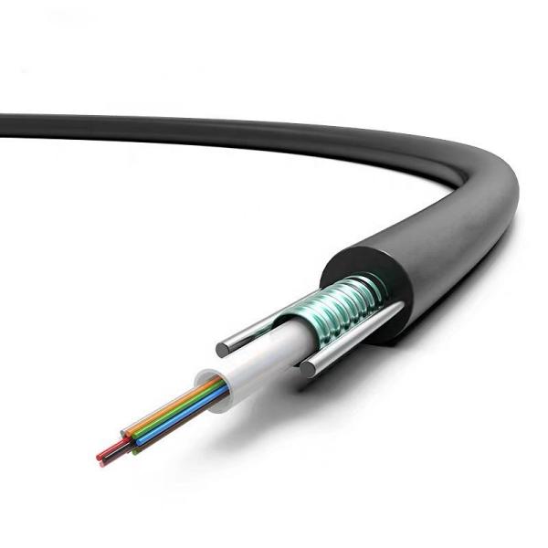 Cabo de fibra ótica preto dos núcleos G652 do revestimento 12 de LZSH