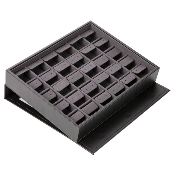 Роскошная коробка дисплея ювелирных изделий много вставок с логотипом зеркала изготовленным на заказ легким для использования