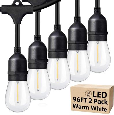 25 Bulbs Waterproof Outdoor Festoon Lights 240V Ambiance Patio For Wedding