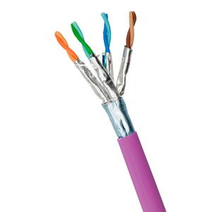 LSZH Jacket F FTP CAT 6A 23AWG câble réseau avec 500MHz 10Gbps 1000ft