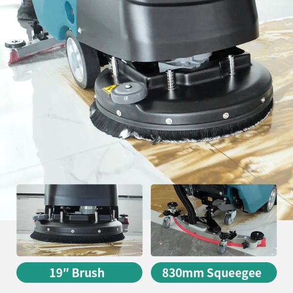 Walk Behind Rechargeable Handheld Tile Floor Scrubber Cleaning Machine F60B
