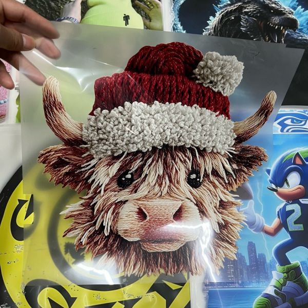 Faux Fur Texture DTF Transfers - Machine Washable High Stretch Heat Transfer Logos for Custom Apparel