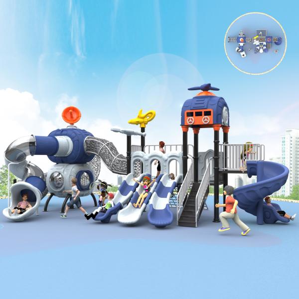 Eco Friendly Outdoor Playground Slide Childrens Play Centre Equipment 500kg