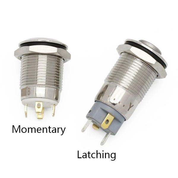 3V 5V 12V 24V Industrial Electrical Connector Metal Push Button Light Switch 12mm