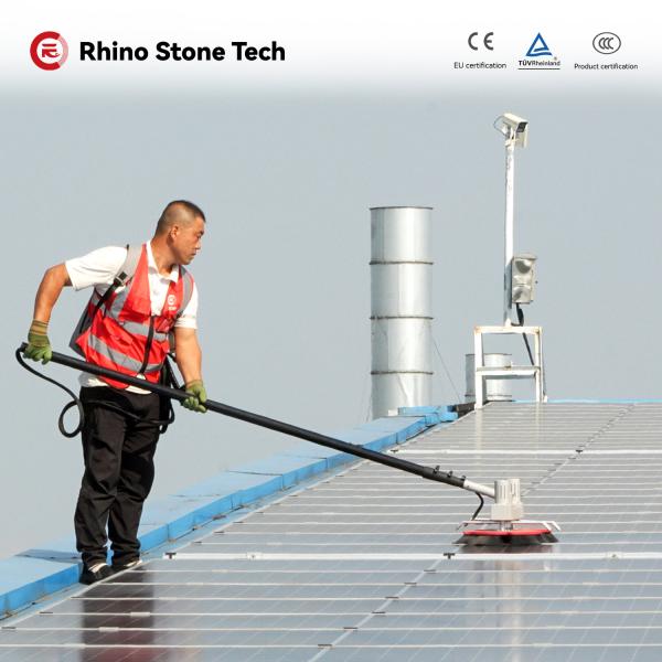 Double Head Solar Panel Cleaning Brush PV Surface Dust Oil Pollution High-Pressure Washer Photovoltaic Energy Optimizer Cleaner
