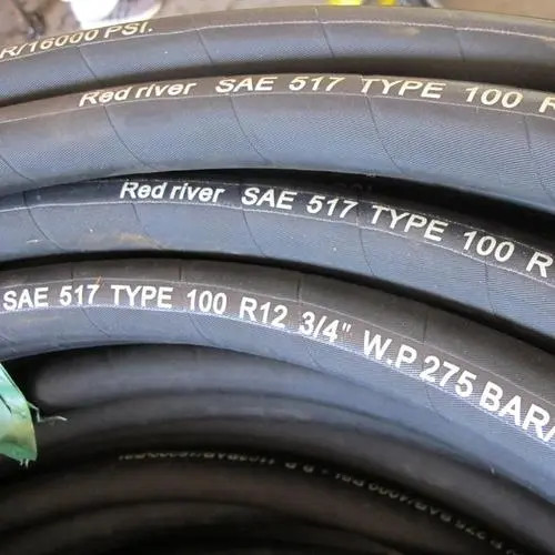 4 Layers Rubber High Pressure Hydraulic Hose Pipe SAE 100 R12 For Crane Truck