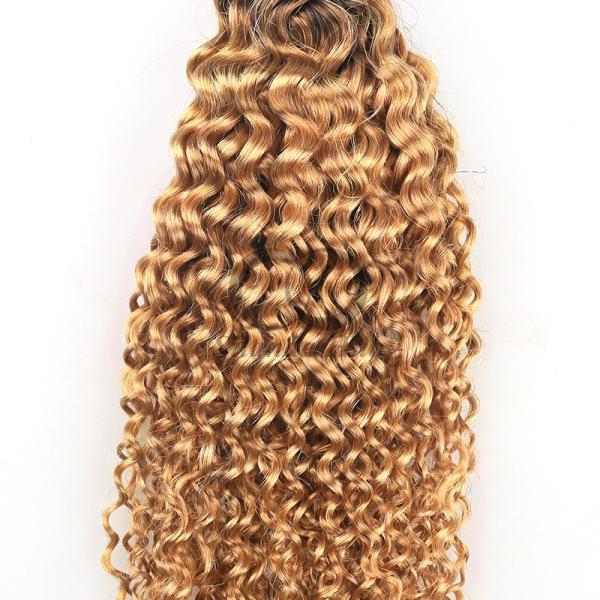 #T1B/27 Kinky Curly Remy Human Hair Bundles Sew In Weave Bundles Brazilian Bundle Deals