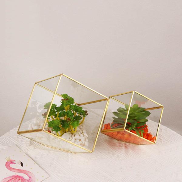 Micro landscape glass artifact cover display box house succulent plant eternal flower box kids gift wholesale