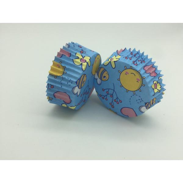 Cute Marine Greaseproof Baking Cups , Disposable Blue Cupcake Wrappers Organism Pet Inside