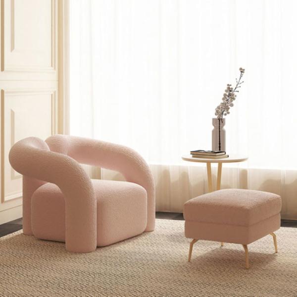 Nordic Single Living Room Chairs 1 Seat Fabric Lounge Sofa Chair