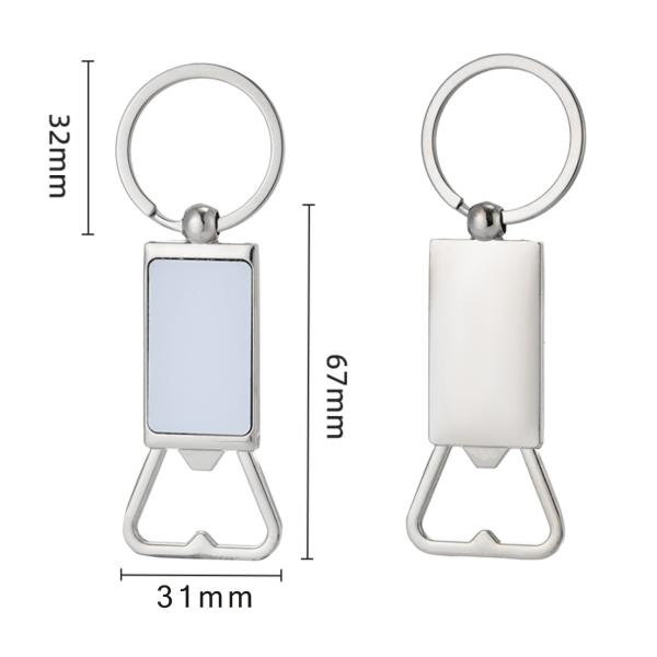 Blank Metal Sublimation Bottle Opener With Keychain DIY Sublimation Blank Keyring