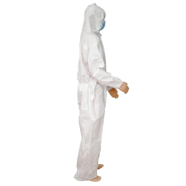 Type 5 6 Disposable Protective Coverall With Hood Microporous