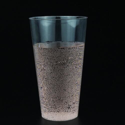16OZ Capacity Round Hard Plastic Drinking Cups Custom Design For Restaurants Cafes