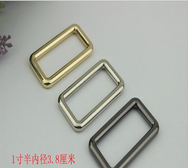 Wholesale manufacturing zinc alloy 11/2 inch gold metal square o ring for handbag hardware and fitting