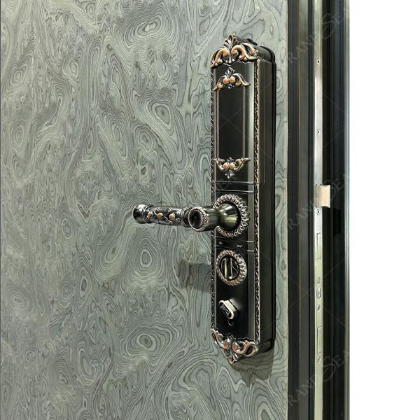 Villa Aluminum Door Stainless Steel   Security Door With Smart Lock Entrance Door  for House
