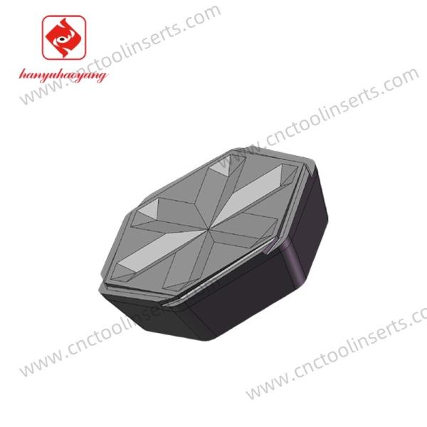 Insert à recuit CNC avec revêtement PVD HYH1003R0.8-1 HYB208, adapté aux matériaux difficiles à usiner, à l'exception des alliages à haute température.