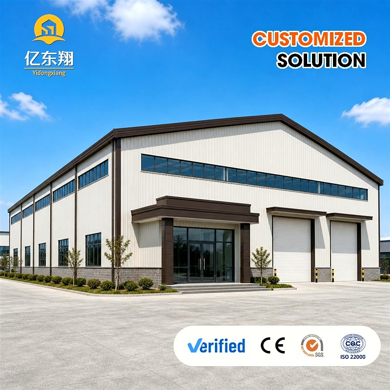 Rustproof Customized Prefabricated Steel Structure ISO9001 Certified Metal Building