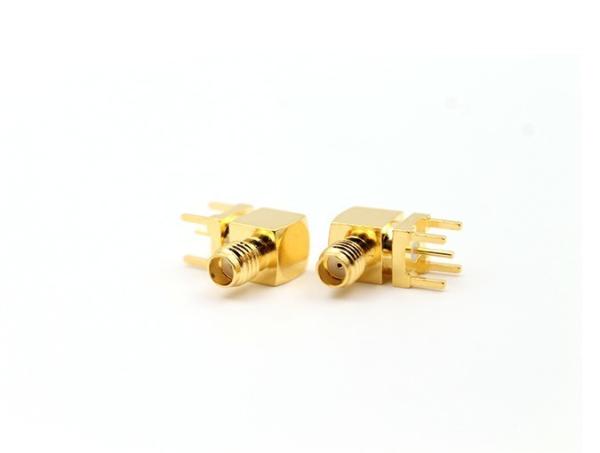 RF Connector SSMA Female Right Angle PCB Mount
