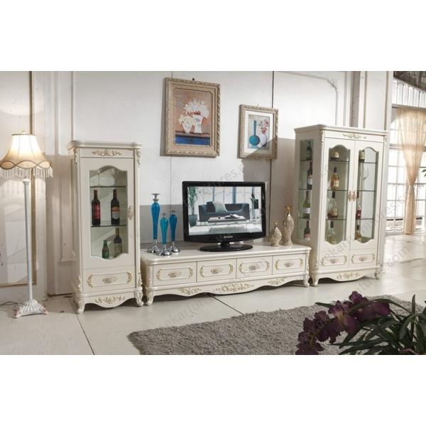 Modern Furniture Solid Wood Glass Cabinet Tv Stand TV 662